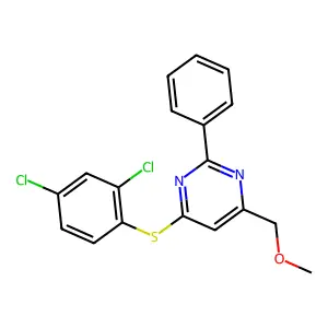 4-[(2,4-Dichlorophenyl)sulfanyl]-6-(methoxymethyl)-2-phenylpyrimidine structure