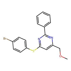 4-[(4-Bromophenyl)sulfanyl]-6-(methoxymethyl)-2-phenylpyrimidine structure