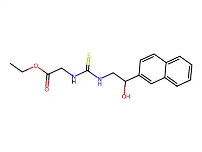 Ethyl 2-[({[2-hydroxy-2-(2-naphthyl)ethyl]amino}carbothioyl)amino]acetate structure