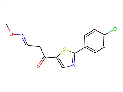 1-[2-(4-Chlorophenyl)-1,3-thiazol-5-YL]-3-(methoxyimino)propan-1-one structure