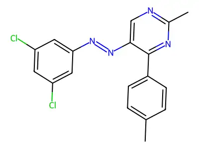 5-[2-(3,5-Dichlorophenyl)diazenyl]-2-methyl-4-(4-methylphenyl)pyrimidine structure