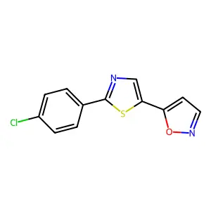 5-[2-(4-Chlorophenyl)-1,3-thiazol-5-yl]-1,2-oxazole structure
