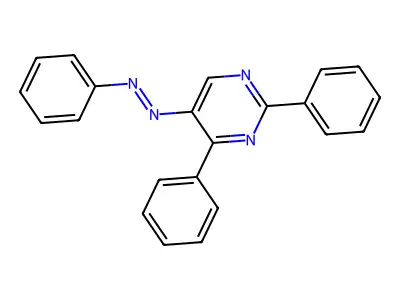 2,4-Diphenyl-5-(2-phenyldiazenyl)pyrimidine structure
