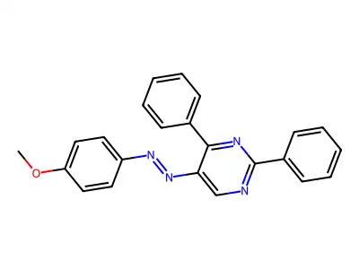 5-[2-(4-Methoxyphenyl)diazenyl]-2,4-diphenylpyrimidine structure