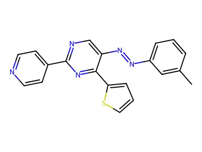 5-[2-(3-Methylphenyl)diazenyl]-2-(4-pyridinyl)-4-(2-thienyl)pyrimidine structure