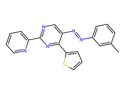 5-[2-(3-Methylphenyl)diazenyl]-2-(2-pyridinyl)-4-(2-thienyl)pyrimidine structure
