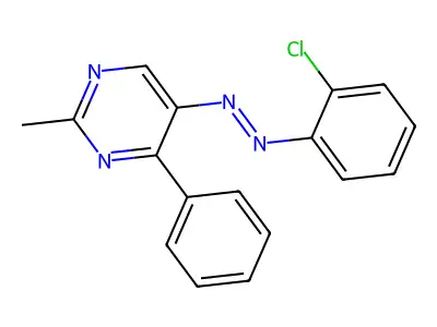 5-[2-(2-Chlorophenyl)diazenyl]-2-methyl-4-phenylpyrimidine structure