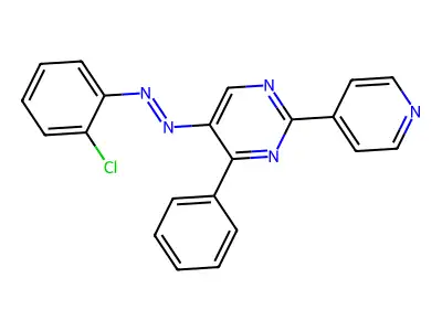 5-[2-(2-Chlorophenyl)diazenyl]-4-phenyl-2-(4-pyridinyl)pyrimidine structure