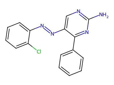 5-[2-(2-Chlorophenyl)diazenyl]-4-phenyl-2-pyrimidinamine structure