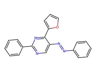4-(2-Furyl)-2-phenyl-5-(2-phenyldiazenyl)pyrimidine structure