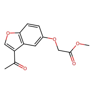 Methyl [(3-acetyl-1-benzofuran-5-yl)oxy]acetate structure