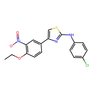 N-(4-chlorophenyl)-4-(4-ethoxy-3-nitrophenyl)-1,3-thiazol-2-amine structure