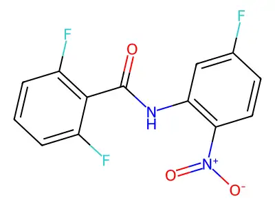 2,6-difluoro-N-(5-fluoro-2-nitrophenyl)benzamide structure