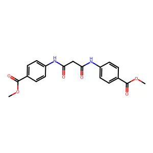 Dimethyl 4,4'-(malonylbis(azanediyl))dibenzoate structure