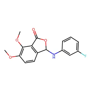 3-(3-Fluoro-phenylamino)-6,7-dimethoxy-3H-isobenzofuran-1-one structure