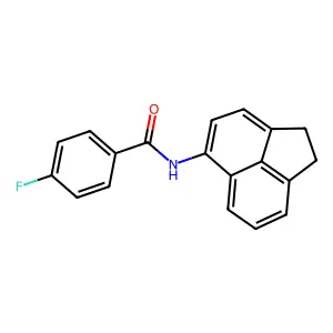 N-(1,2-dihydroacenaphthylen-5-yl)-4-fluorobenzamide structure