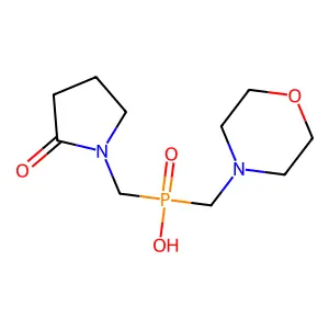 (Morpholinomethyl)((2-oxopyrrolidin-1-yl)methyl)phosphinic acid structure