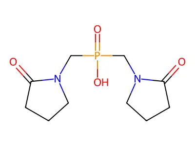 Bis[(2-oxopyrrolidin-1-yl)methyl]phosphinic acid structure