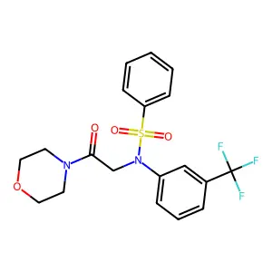 N-(2-morpholin-4-yl-2-oxoethyl)-N-[3-(trifluoromethyl)phenyl]benzenesulfonamide structure