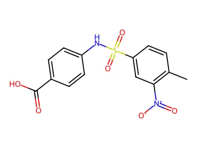 4-(4-Methyl-3-nitrobenzenesulfonamido)benzoic acid structure