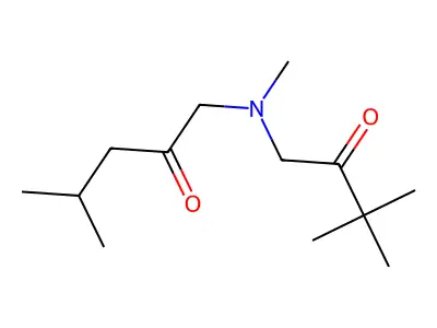 1-[(3,3-Dimethyl-2-oxobutyl)methylamino]-4-methyl-2-pentanone structure