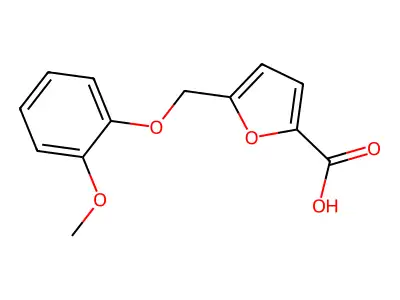5-(2-Methoxyphenoxymethyl)furan-2-carboxylic acid structure