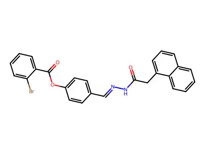 [4-[[(2-Naphthalen-1-ylacetyl)hydrazinylidene]methyl]phenyl] 2-bromobenzoate structure