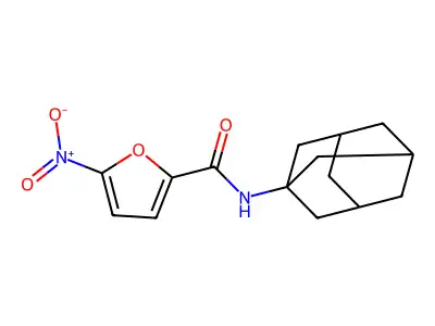 N-1-adamantyl-5-nitro-2-furamide structure