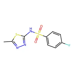4-fluoro-N-(5-methyl-1,3,4-thiadiazol-2-yl)benzenesulfonamide structure