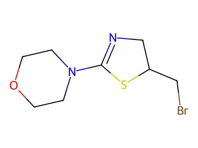 4-(5-(Bromomethyl)-4,5-dihydrothiazol-2-yl)morpholine structure