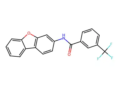 N-dibenzofuran-3-yl-3-(trifluoromethyl)benzamide structure