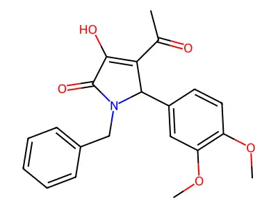4-acetyl-1-benzyl-5-(3,4-dimethoxyphenyl)-3-hydroxy-1,5-dihydro-2H-pyrrol-2-one structure