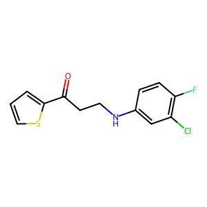 3-[(3-Chloro-4-fluorophenyl)amino]-1-thien-2-ylpropan-1-one structure