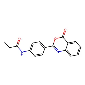 N-[4-(4-oxo-4H-3,1-benzoxazin-2-yl)phenyl]propanamide structure