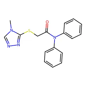 2-[(4-methyl-1,2,4-triazol-3-yl)sulfanyl]-N,N-diphenylacetamide structure