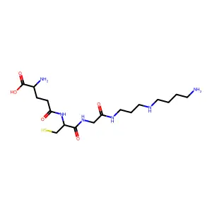 Glycinamide, L-gamma-glutamyl-L-cysteinyl-N-(3-((4-aminobutyl)amino)propyl)- structure