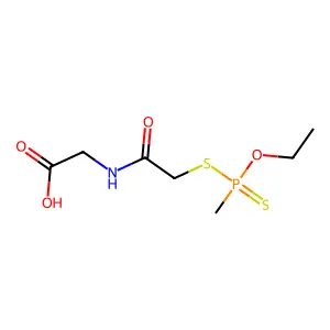 Glycine, N-(mercaptoacetyl-, S-ester with O-ethyl methylphosphonodithioate structure
