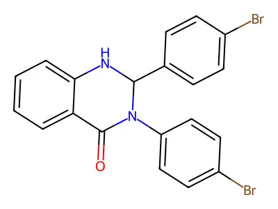 2,3-Bis(4-bromophenyl)-1,2-dihydroquinazolin-4-one structure