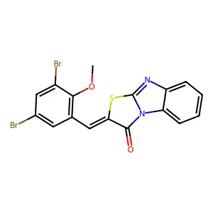 2-(3,5-dibromo-2-methoxybenzylidene)[1,3]thiazolo[3,2-a]benzimidazol-3(2H)-one structure