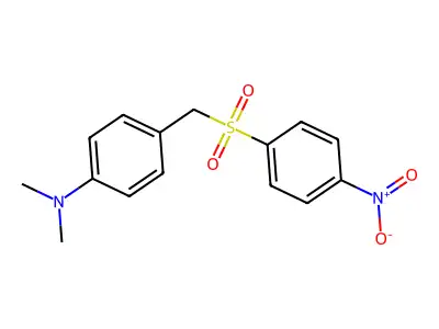 Benzenamine, N,N-dimethyl-4-[[(4-nitrophenyl)sulfonyl]methyl]- structure