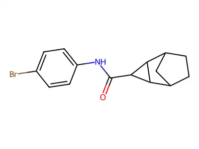 N-(4-bromophenyl)tricyclo[3.2.1.0~2,4~]octane-3-carboxamide structure