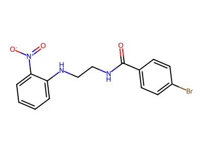 4-bromo-N-{2-[(2-nitrophenyl)amino]ethyl}benzamide structure
