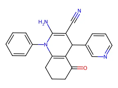 2-Amino-5-oxo-1-PH-4-(3-pyridinyl)-1,4,5,6,7,8-hexahydro-3-quinolinecarbonitrile structure