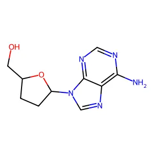 [5-(6-Aminopurin-9-yl)-2-oxolanyl]methanol structure