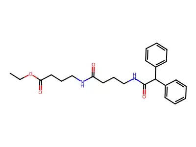 Ethyl 4-({4-[(diphenylacetyl)amino]butanoyl}amino)butanoate structure