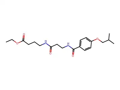 Ethyl 4-[3-[[4-(2-methylpropoxy)benzoyl]amino]propanoylamino]butanoate structure