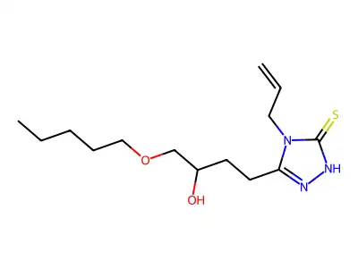 1-(pentyloxy)-4-[4-(prop-2-en-1-yl)-5-sulfanyl-4H-1,2,4-triazol-3-yl]butan-2-ol structure