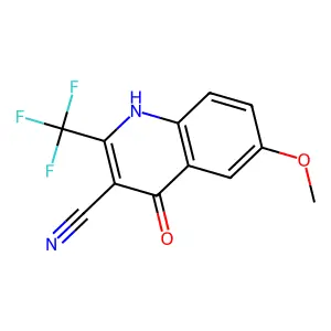4-Hydroxy-6-methoxy-2-(trifluoromethyl)quinoline-3-carbonitrile structure