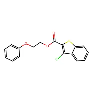 2-Phenoxyethyl 3-chloro-1-benzothiophene-2-carboxylate structure