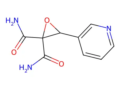 3-(Pyridin-3-yl)oxirane-2,2-dicarboxamide structure